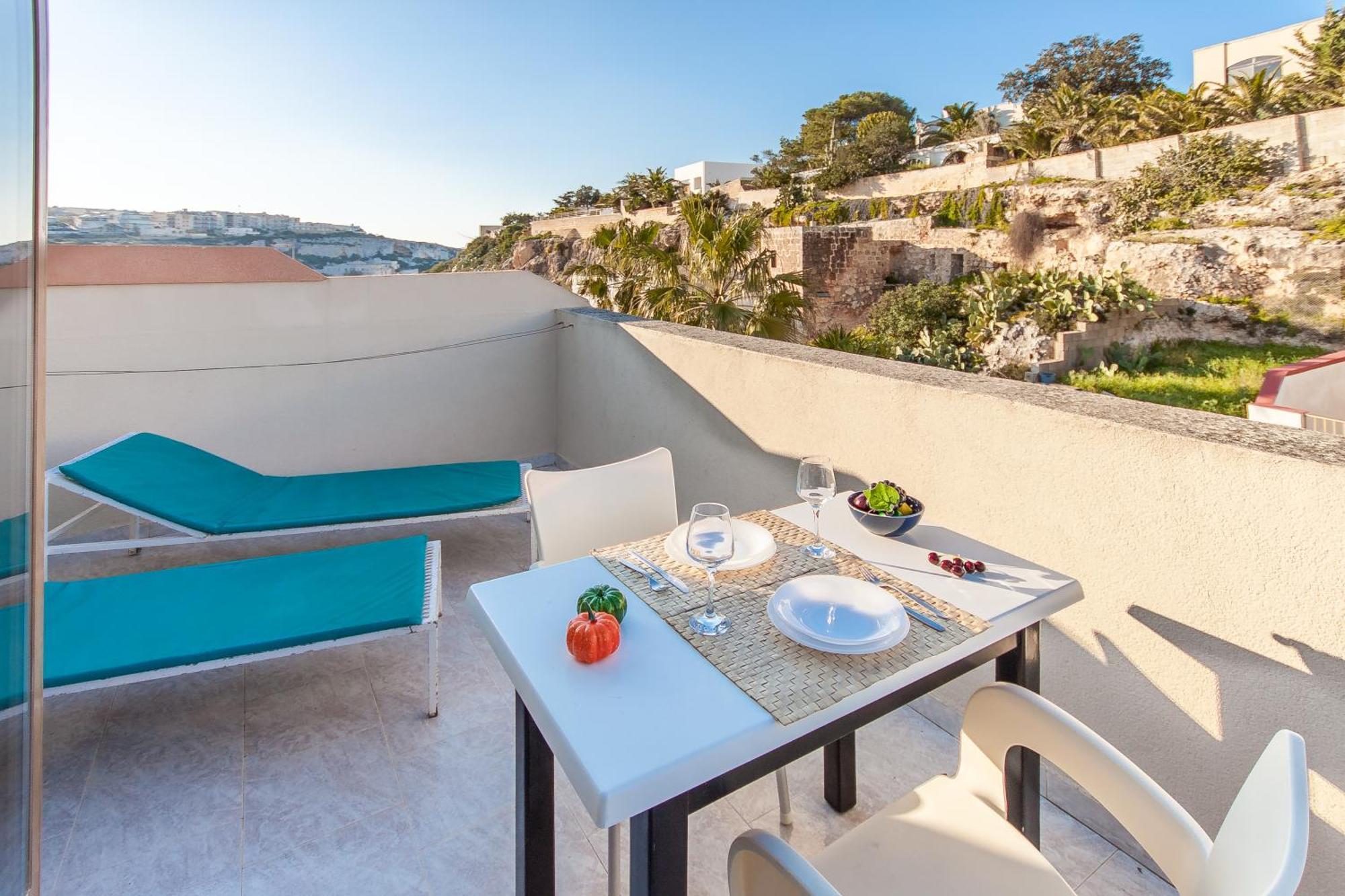 Pool & Sea Merill Apartments Mellieħa Rum bild