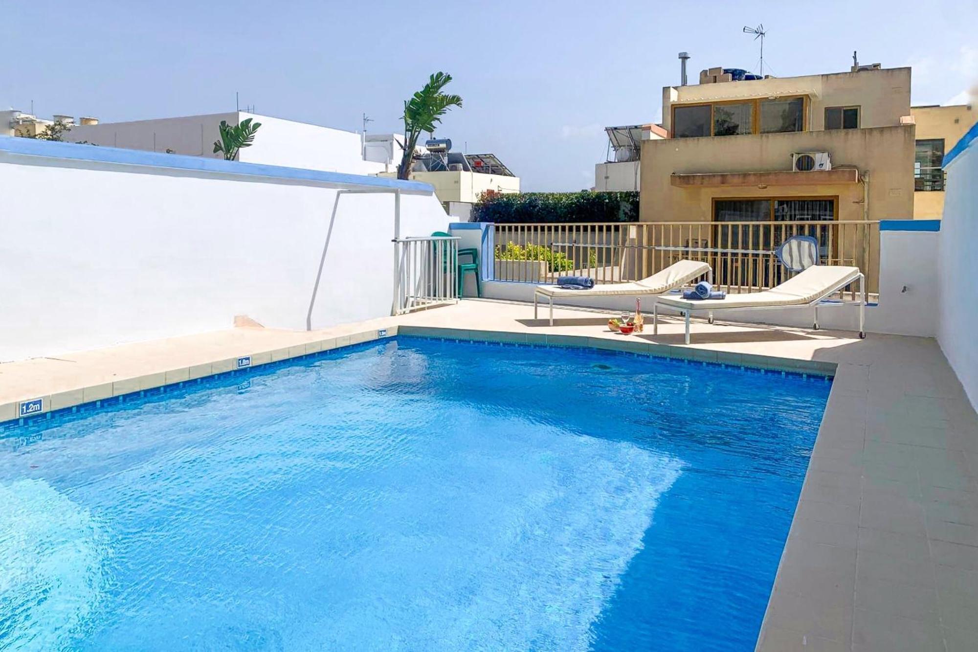 Pool & Sea Merill Apartments Mellieħa Exteriör bild